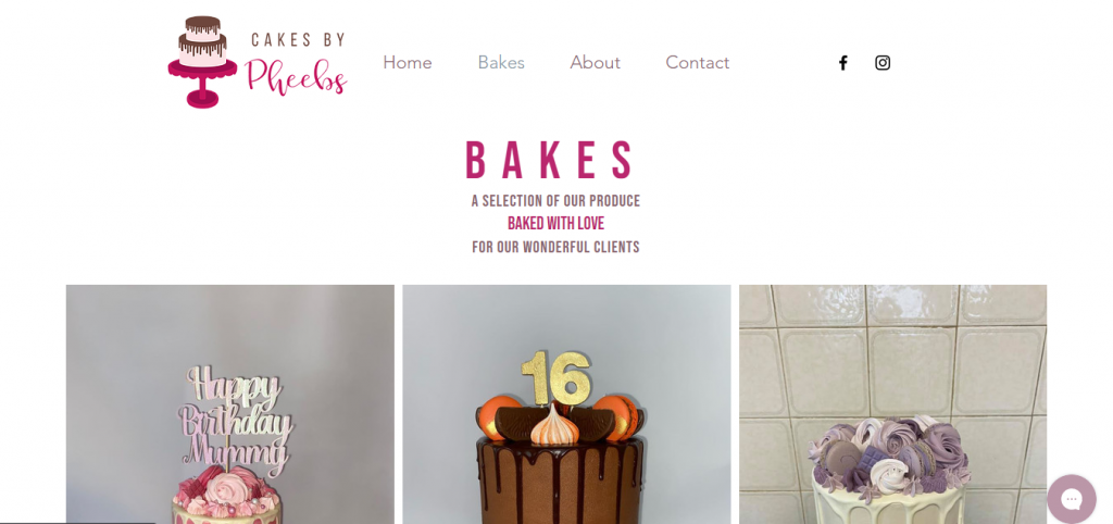 cakes by pheebs website